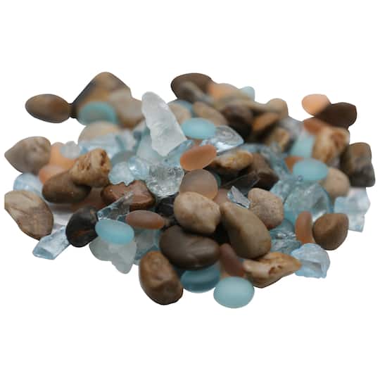 Mixed Glass &#x26; Stone Pebbles By Ashland&#x2122;